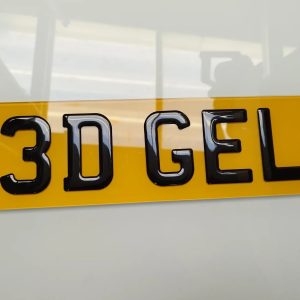 3D Gel Number Plates